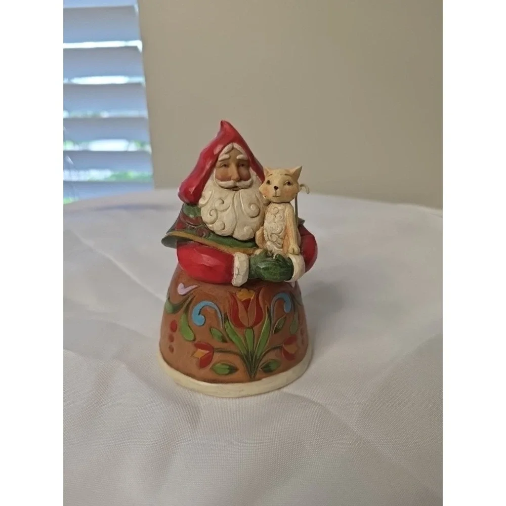 Jim Shore Purrfect Christmas Figurine Santa with Cat Heartwood‎ Creek 4022911